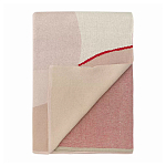 Плед из хлопка бежевого цвета с абстрактным принтом Elysian Flow Peach варинант исполнения - 5 | Loft Concept в Грозном