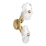 Бра с ветвистыми бронзовыми элементами и стеклянными рифлеными дисками Textured Glass Bra варинант исполнения - 4 | Loft Concept в Грозном