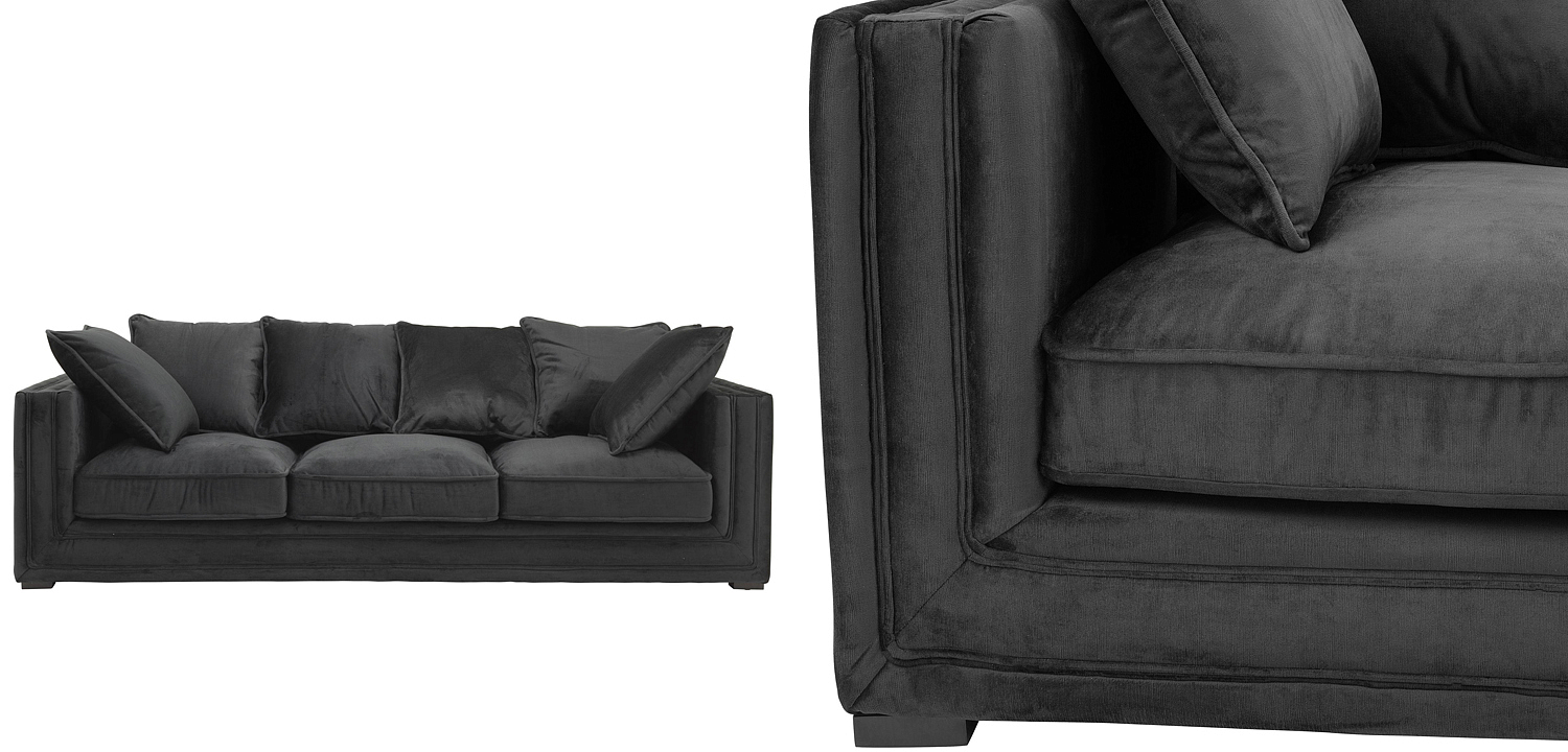 Диван Eichholtz Sofa Menorca black Диван Eichholtz Sofa Menorca black - Loft-Concept в Грозном