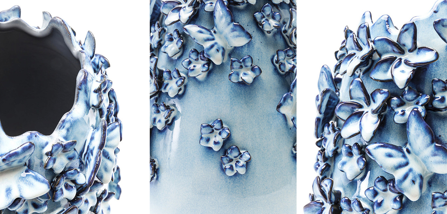 Ваза Blue & white Butterflies vase Ваза Blue & white Butterflies vase - Loft-Concept в Грозном