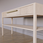 Дизайнерская Консоль с полкой и ящиком Primo Светлый дуб варинант исполнения - 4 | Loft Concept в Грозном