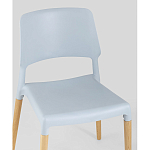 Пластиковый стул на ножках из массива бука Ferret Grey-Blue варинант исполнения - 2 | Loft Concept в Грозном