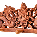 Панно-вешалка из дерева драконы Panel With Animals варинант исполнения - 2 | Loft Concept в Грозном