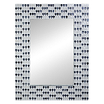 Прямоугольное зеркало с инкрустацией раковинами устриц Mother оf Pearl Facets варинант исполнения - 1 | Loft Concept в Грозном