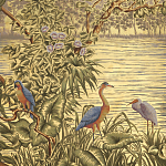 Обои ручная роспись Le Brésil Amarelo Deep Rich Gold варинант исполнения - 1 | Loft Concept в Грозном