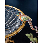 Чаша стеклянная с фигурками разноцветных попугаев на ободке 41 Eden Garden варинант исполнения - 4 | Loft Concept в Грозном