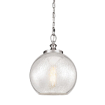 Подвесной светильник с прозрачным стеклянным плафоном в форме шара в современном стиле на цепи Feiss варинант исполнения - 1 | Loft Concept в Грозном