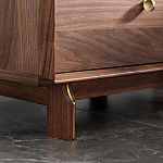 Прикроватный деревянный столик с ящиками Moon Walnut Furniture варинант исполнения - 4 | Loft Concept в Грозном