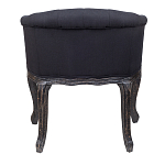 Кресло низкое в стиле прованс Черный Лен Louis French Armchair  варинант исполнения - 3 | Loft Concept в Грозном