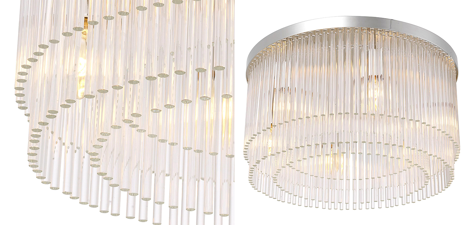 Потолочный светильник Eichholtz Ceiling Lamp Hector Nickel Потолочный светильник Eichholtz Ceiling Lamp Hector Nickel - Loft-Concept в Грозном