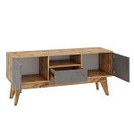 ТВ-тумба с фасадом цвета серый бетон Grace of Furniture  варинант исполнения - 3 | Loft Concept в Грозном