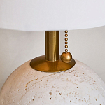 Настольная лампа на круглом основании из натурального камня Bartolomeo варинант исполнения - 2 | Loft Concept в Грозном