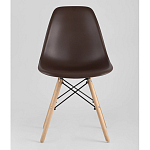 Пластиковый стул на ножках из массива бука Eames Brown варинант исполнения - 4 | Loft Concept в Грозном