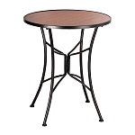 Столик приставной с круглой столешницей на металлическом черном основании Scenical Table варинант исполнения - 1 | Loft Concept в Грозном