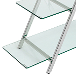 Стеллаж со стеклянными полками на стальном каркасе X-ray варинант исполнения - 5 | Loft Concept в Грозном