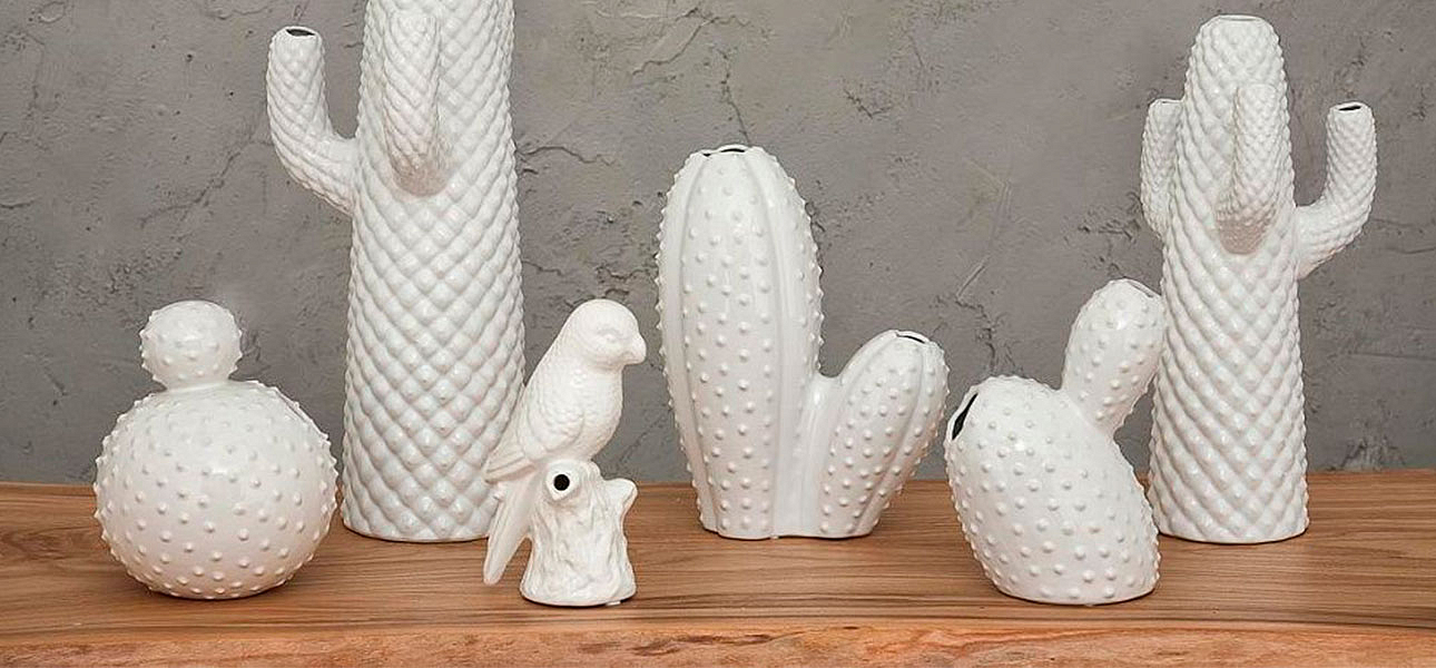 Фигурка керамика белый кактус White Cactus - Loft-Concept в Грозном