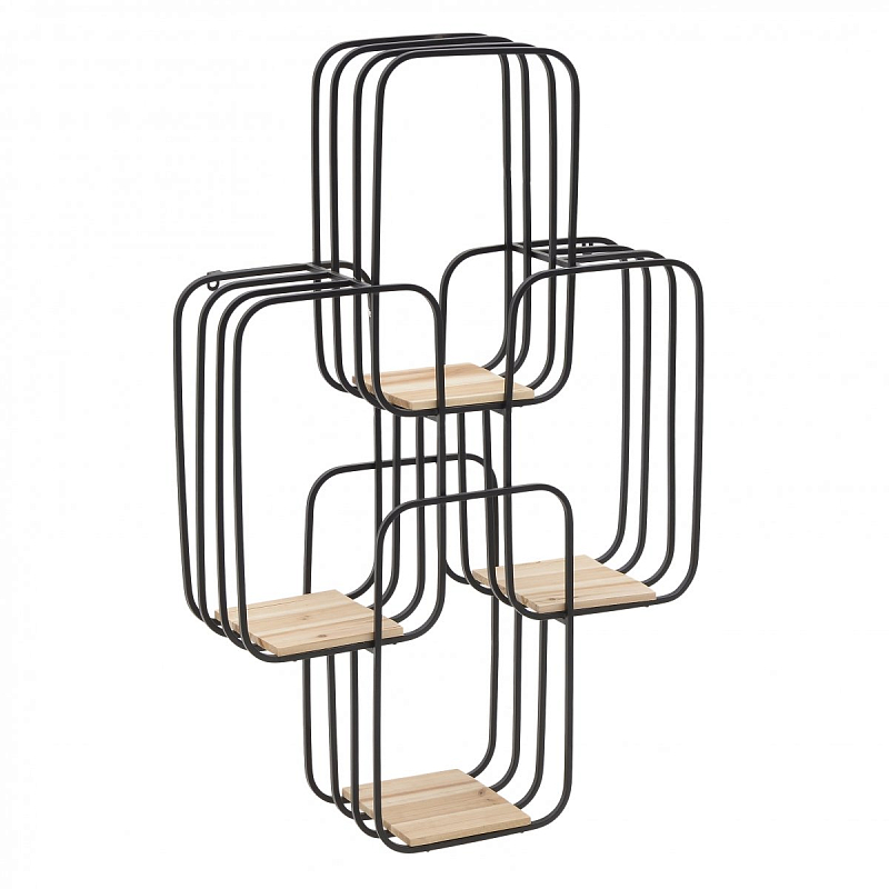 Полка Parallel Lines Ovals Черный Бежевый Полка Parallel Lines Ovals Черный Бежевый в Грозном | Loft Concept