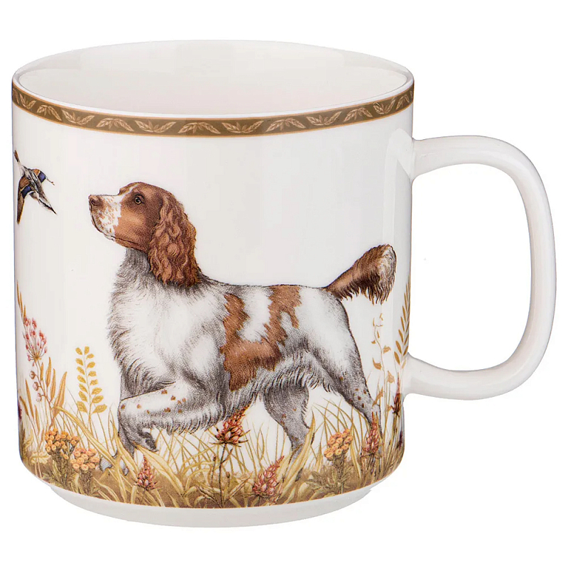 Кружка из фарфора с изображением уток и собаки 400 мл Hunting Porcelain Collection Белый Коричневый Мульти Кружка из фарфора с изображением уток и собаки 400 мл Hunting Porcelain Collection Белый Коричневый Мульти в Грозном | Loft Concept