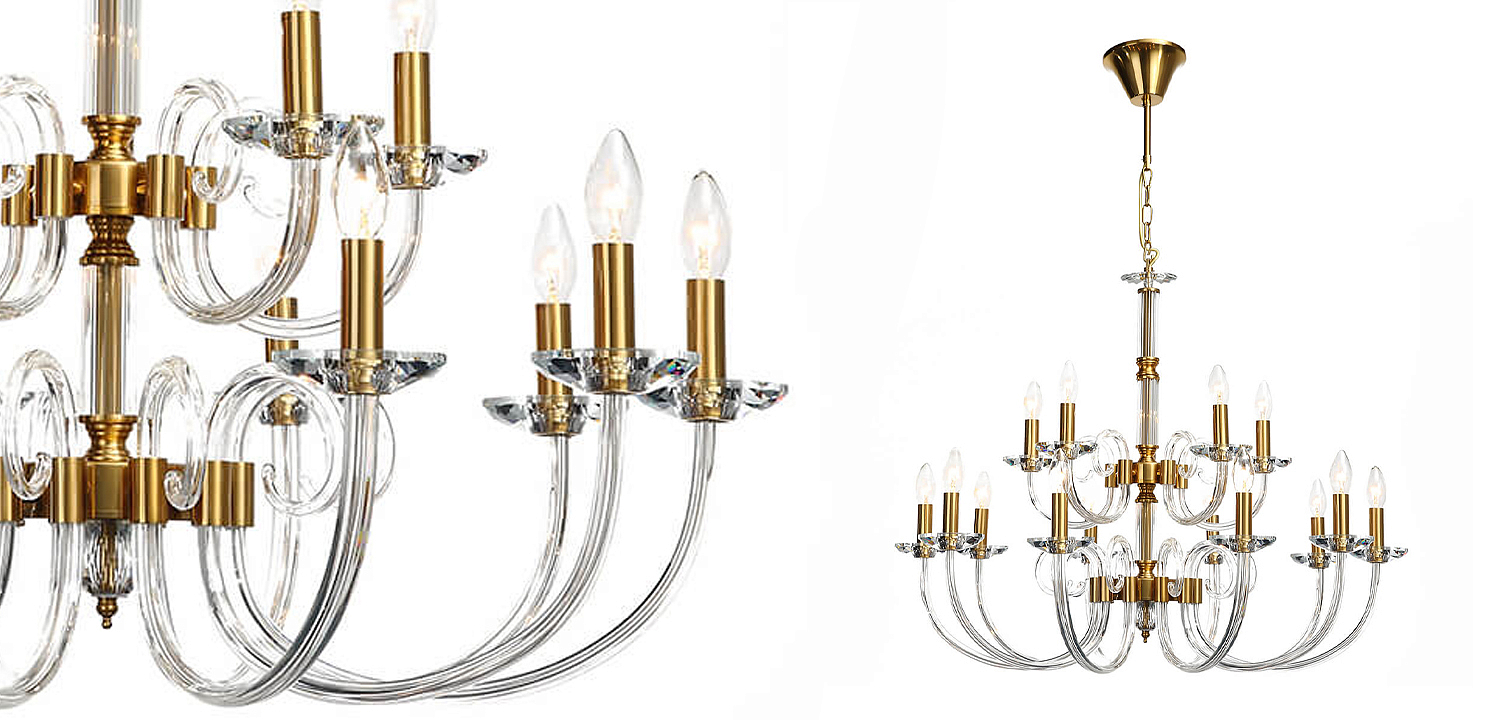 Люстра Twisted Glass Candles Chandelier 15 Люстра Twisted Glass Candles Chandelier 15 - Loft-Concept в Грозном