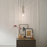 Подвесной светильник с прозрачным рифленым цилиндрическим плафоном Kichler варинант исполнения - 14 | Loft Concept в Грозном