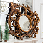 Зеркало настенное с рамой цвета античная бронза Classic Ornament Mirror варинант исполнения - 2 | Loft Concept в Грозном
