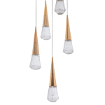 Люстра капли Acrylic Droplet Five Gold Chandelier варинант исполнения - 2 | Loft Concept в Грозном