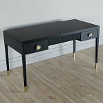 Письменный стол Elsa Dreams Black Шпон дерево с двумя ящиками варинант исполнения - 2 | Loft Concept в Грозном