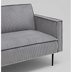 Диван современный вельветовый прямой Worcester Серый варинант исполнения - 3 | Loft Concept в Грозном