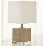 Настольная лампа деревянная с белым абажуром Wooden Table Lamp варинант исполнения - 1 | Loft Concept в Грозном