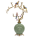 Фарфоровый подсвечник с бронзовым декором Eden Garden варинант исполнения - 1 | Loft Concept в Грозном