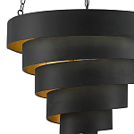 Подвесной светильник в форме спирали черный с золотой внутренней отделкой Warm Glow варинант исполнения - 1 | Loft Concept в Грозном