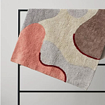 Ковер из хлопка с абстрактным принтом бежевого цвета Elysian Flow Blush варинант исполнения - 6 | Loft Concept в Грозном