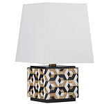 Настольная лампа с фигурным узором и трапециевидным абажуром Сonundrum варинант исполнения - 3 | Loft Concept в Грозном