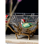 Чаша квадратная из прозрачного стекла с фигурками разноцветных птиц Eden Garden варинант исполнения - 3 | Loft Concept в Грозном