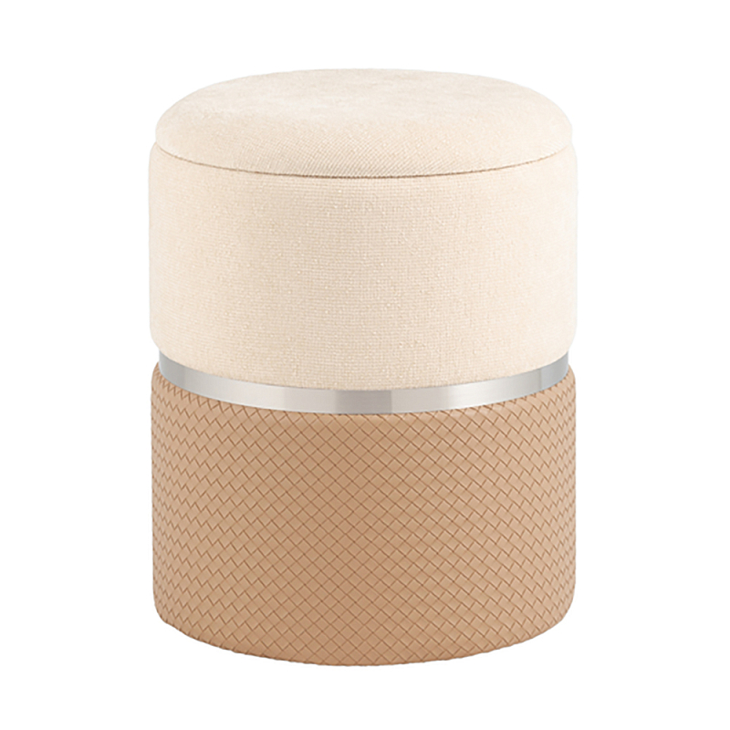 Пуф Mauldine с ящиком бежевый с экокожей Бежевый Молочный в Грозном | Loft Concept 