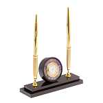 Часы настольные с двумя ручками из натурального камня Stone Clock варинант исполнения - 2 | Loft Concept в Грозном