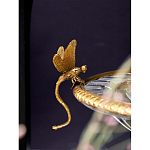 Чаша из прозрачного стекла с рельефным ободком и фигурками стрекоз Eden Garden варинант исполнения - 4 | Loft Concept в Грозном