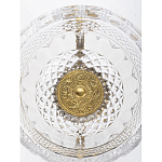 Чаша из рельефного стекла прозрачного цвета на бронзовой подставке Eden Garden варинант исполнения - 4 | Loft Concept в Грозном