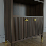 Книжный Стеллаж Elsa Dreams Walnut с задней стенкой варинант исполнения - 2 | Loft Concept в Грозном