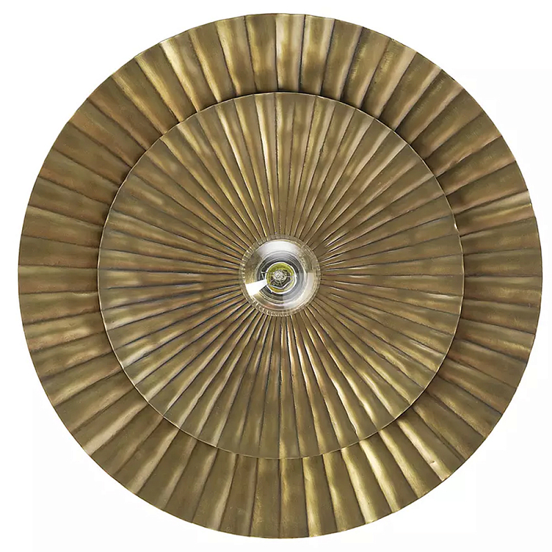 Круглый настенный фактурный светильник Textured Wall Disk Латунь Круглый настенный фактурный светильник Textured Wall Disk Латунь в Грозном | Loft Concept