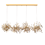 Люстра подвесная из четырех частей с металлическими круглыми элементами Terzani Argent варинант исполнения - 2 | Loft Concept в Грозном