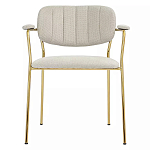 Стул Singer Chair с подлокотниками серый на золотистых ножках варинант исполнения - 1 | Loft Concept в Грозном