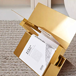 Дизайнерский журнальный стол фигурный золотого цвета Ufuri варинант исполнения - 2 | Loft Concept в Грозном