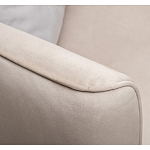 Диван двухместный раскладной светло-серый с кантом Pride варинант исполнения - 6 | Loft Concept в Грозном