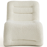 Кресло изогнутое с обивкой из ткани букле Smooth Bend Boucle Chair варинант исполнения - 2 | Loft Concept в Грозном