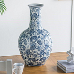 Ваза с классическим узором шинуазри синего цвета Blue & White Ornament  варинант исполнения - 5 | Loft Concept в Грозном