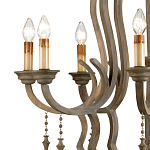 Люстра деревянная с подвесками Gray Curved Profile варинант исполнения - 1 | Loft Concept в Грозном