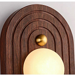 Настенный светильник с деревянным резным основанием Wood Wall Lamp варинант исполнения - 1 | Loft Concept в Грозном