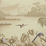 Обои ручная роспись Le Brésil Amarelo Sepia варинант исполнения - 2 | Loft Concept в Грозном