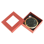 Зеркало карманное двухстороннее круглое из натурального камня Серафинит в подарочной упаковке Gold Stone Mirrors варинант исполнения - 3 | Loft Concept в Грозном